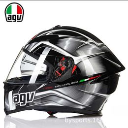 Helmets Moto AGV Motorcycle Design Comfort Agv K5 Male and Female Anti Fog Racing Motorcycle Full Domestically Produced Dual Lens Safety Helmet Z0RR