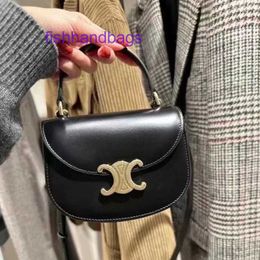 Celins's designer tote bags on sale Bag High Version Saddle Mini Small 2024 New Trendy Women's Handbag With Real Logo