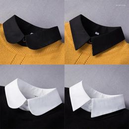 Bow Ties Black White Fake Collar For Women Shirt Sweater Detachable False Lapel Blouse Tops Faux Col Neckwear Nep Kraagje