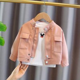 Jackets 2024 Winter Baby Boys PU Coats Jacket Kids Children Casual Comfortable Overcoats Clothes