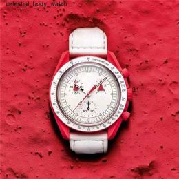 ceramic Material Moonswatch Bioceramic Quarz Chronograph Mens womens watch Mission To Mercury Nylon Luxury Watch James Montre de luxe Limited Edition mast 9MV7