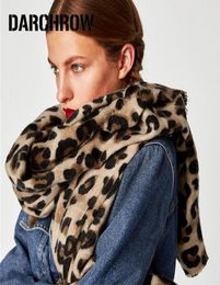 DARCHROW Leopard Printed Scarf Women Winter Blanket Scarf Warm Soft Cashmere Thicken Shawls Scarves for Women Lady2582563