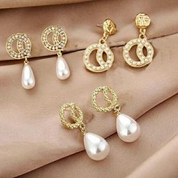 New Diamond Earrings Designer Earrings for Woman Earrings Brass Fashion Jewelry Supply