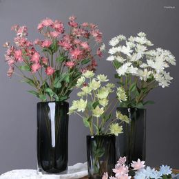 Decorative Flowers 62CM Artificial Dandelion Home Decoration Snow Lotus 3D Printing Silk Flower Wedding Scene Accessories