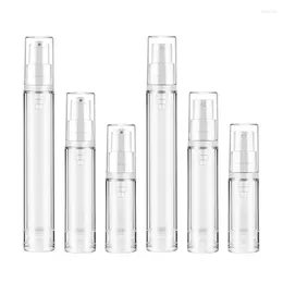 Bottles 15pcs 5ml 10ml 15ml Airless Pump Vacuum Refillable Plastic Bottle Toiletries Container For Travel Empty Lotion