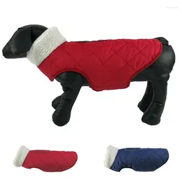 Dog Apparel Pet Vest Velvet Garment For Small Medium Dogs Winter Coat Jacket With Fluzzy Collar Reflective Overalls Clothing