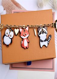 Fashion Cartoon Key Chain Bag Car Pendant Metal Hook With Gift Box Suitable For Men Ladies Children Designer Keychain1391710