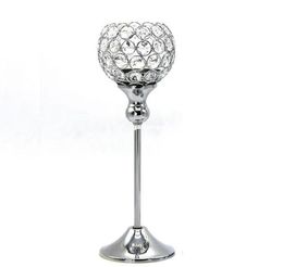 Holders Glass Crystal Candle Holders 12" 30cm Tall Wedding Centrepiece Metal Silver Gold Candlestick Candle Stand