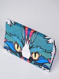 Fashion Fold Up Sunglasses Case Women Men Owl Animal Print Glasses Box Cartoon Design Eyeglasses Cases Eyewear Accessories 10pcsl9069805