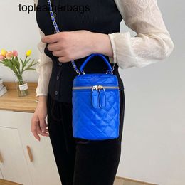 Mini Lingge Chain Bag for Women 2022 New Trendy Instagram Box Small Square Bag Cross Shoulder Handheld Bucket Bag 1G34