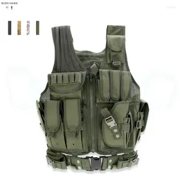 Hunting Jackets Outdoor Muti-pocket Belt Vest Combat Training Protective Waistcoat Gear Adjustable And Removable Tactical Pouch