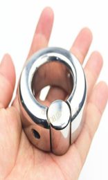 15 Sizes Cockrings Male Stainless Steel Penis Pendant Scrotum Pendants Cock Locking Rings Ball Stretchers Bondage Sex Products BB4127188
