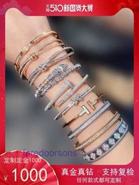 Fashion Carter Bracelets for sale Jewelry 18K Gold Bracelet Wide and Narrow Version Ring Full Sky Star Five Flower Nail Double T Snake Have Original Box PYJ