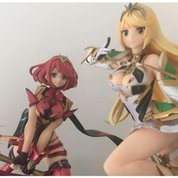 Games Mascot Costumes Anime Sexy Xenoblade 2 Chronicles Game Fate Over Pyra Fighting Pvc Action Figure Model Toys Bookshelf Ornament Gif