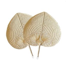 Decorative Figurines 2pcs Handheld Wedding Favor Beach Vintage Party Chinese Style Bamboo Hand Fan Home Decor Office Summer Portable Cooling