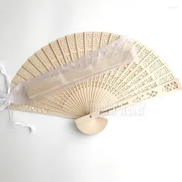 Party Favour Printing Logo Wood Hand Fan Wedding Favours Chinese Wooden Folding Fans Customized&Personalized Gift 70pcs