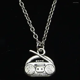 Chains 20pcs Fashion Necklace 14x15mm Radio Retro Boombox Pendants Short Long Women Men Colar Gift Jewelry Choker