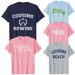 The Summer I Turned Pretty - Cousins Beach T-Shirt Team Belly Team Jeremiah Floral Tee Tops Cool Cousins Rowing Graphic Outfits 240102