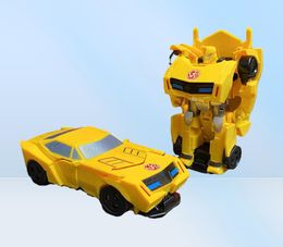 Plastic toy model car King Kong Robot gift boy transform into dinosaur in one step919G1241339