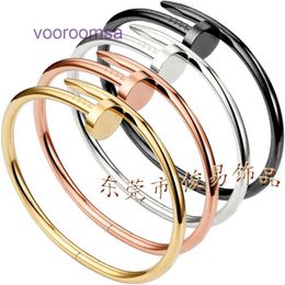 Designer Jewellery Car tires's Classic Bangles Bracelets For Women and Men nail bracelet steel rose gold inlaid diamond without stone With Original Box