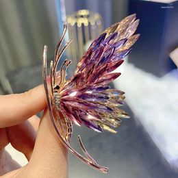 Brooches High-grade Shining Crystal Butterfly For Women Luxury Design Insect Brooch Pin Accessories Corsage Coat Shirt Broche