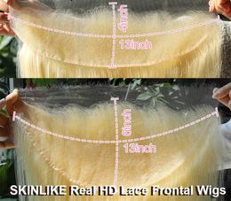 Closures 613 HD Lace Frontal Only 13x4 Full Frontal Body Wave Hair13x6 Transparent Lace Frontal Human Hair PrePlucked