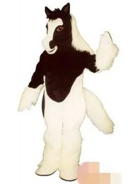 Costumes Custom Black and white pony mascot costume Adult Size free shipping