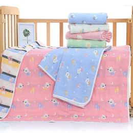 Blankets 110 110cm 6 Layer Gauze Blanket Children's Cotton Quilt Baby Towel Bath Born