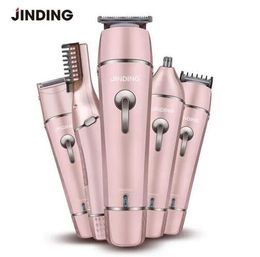 Trimmer 2017 JD9911 New 5 in 1 electric hair clipper body hair trimmer lady epilator rechangeable head shaver nose beard shave adult home