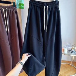 Women's Pants Design Elastic Waist Drawstring Casual For Spring And Autumn Banana Sickle Loose Sanitary