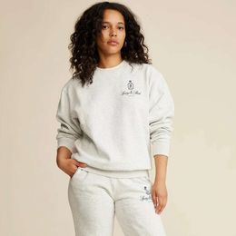 Sporty Rich Lettering Crown Print Sweatshirts Designer Pullover Jumpers Women Sportswear Fleece Hoodie Tops Sweaters