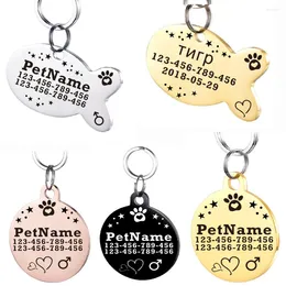 Dog Tag Pet Name Tags Identification Collar Kitten Puppy ID For Collars Cat Accessories Bone Shape Personalised
