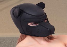 2019 New Soft Padded Rubber Neoprene Puppy Cosplay Role Play Dog Mask Full Head with Ears26435259440243