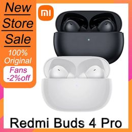 Earphones Xiaomi Redmi Buds 4 Pro Earbuds TWS Active Noise Cancelling Earphone Bluetooth 3 Mic Wireless Gaming Waterproof Sport Headphone