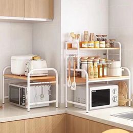 Kitchen Storage 2/3-Layer Microwave Oven Shelf Steel Adjustable Rack Organise Tableware Shelves Home Holder