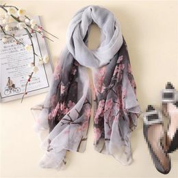 Scarves Winter Sunscreen Shawl Summer Muffler Flower Hijab Head Scarf Women Outdoor Wrap Bandana Foulard Female Beach Towel Wholesale