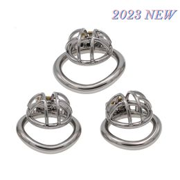 Mini Short Hollow Chastity Cage Stainless Steel Chastity Device Cock Cages Men's Penis Rings Bondage Lock Sex Toys For Men 240102