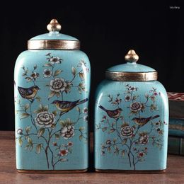 Bottles 2024 Style 1 Sets Ceramic Storage Jar Simple Tea Cans Candy Creative Ornaments