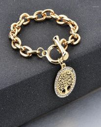 Szelam Gold Chain Rhinestone Tree Of Life Charm Bracelets For Women New Designer 2020 Vintage Bangles Woman16069613