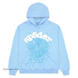 Spider Hoodie Mens Hoodies Sweatshirts 2023 New Sky Blue Hoodie Men Women 1 Hip Hop Young Thug Hoodie World Wide Sweatshirts Print 498