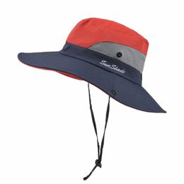 Parent-child Unisex Summer Foldable Sun Fisherman Hat Men Women Wide Brim Casual Travel Beach Sunscreen UV Protection Cap V14 240102