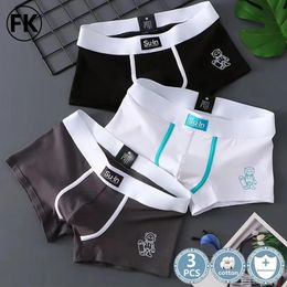 Underpants Fk Sexy Men Underwear Boxer Shorts Print Cotton Men Underpants Soft Boxershorts Male Printing Panties Free Shipping