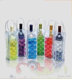 Ice Wine Cooler PVC Honeycomb Beer Rapid Frozen Jelly Bag Convenient Travel Picnic Two Sides Cool Sacks New Arrival 6 5mj dd4185534