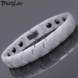 Bangle Ceramic Couple Bracelets for Lovers Women Health Care Energy Magnetic Men Bracelet Man Female Best Friends Gifts Mens Jewellery