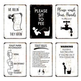 Accessories r Fashion Accessories Funny Toilet Metal Painting Tin Sign Retro Picture Vintage Corrosion Plaque Board Cafe Cinema Bathroom Wall