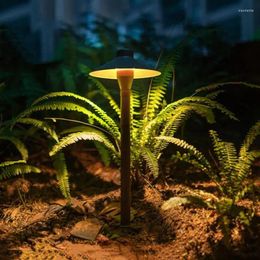 Garden Decorations Mushroom Outdoor Lawn Pillar Light Aluminium Pathway Villa Bollard Courtyard