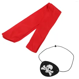 Bandanas Pirate Turban Props Accessories Cosplay Halloween Costume Party Red Headband For Men