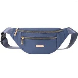 Waist Bags Hiking Multi Pockets Oxford Cloth Adjustable Belt With Zipper Cycling Jogging Workout Casual Style Women Men Bag Sport