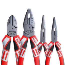 6 7 8 Inch German Electrician Multifunction Wire Pliers Inclined Mouth Thickened Chromeplated Industrialgrade Tools 240102