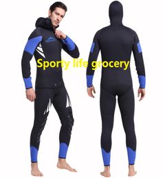 High end professional 2 piece diving wetsuit 5mm men039s winter thermal water sports snorkeling surfing wear7468725